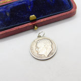 Sterling Silver USA 1953 Dime Coin Charm Pendant Vintage c1970
