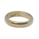 Sterling Silver 4mm Rounded Edge Wedding Band Ring Vintage c1970 Size P