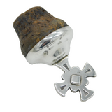 Art Deco Sterling Silver Cork Ecclesiastical Communion Wine Stopper Antique