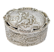 Edwardian Sterling Silver Regency Pattern Potpourri Box Antique 1902 London