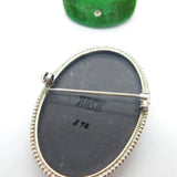Sterling Silver Mounted Wedgwood Jasperware Aphrodite with Anchor Brooch Vintage