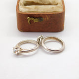 Sterling Silver Wedding & Engagement Ring Charm Pendant Vintage c1970