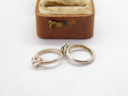 Sterling Silver Wedding & Engagement Ring Charm Pendant Vintage c1970