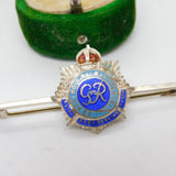 WWII Sterling Silver Enamel Royal Army Service Corps Sweetheart Brooch Antique