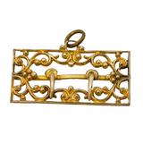 Victorian 9ct Gold Fronted Floral Buckle Pendant Antique c1890s