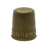 Victorian Gilt Metal Hudson's Soap Advertising Thimble Antique c1890s
