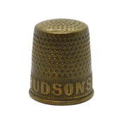 Victorian Gilt Metal Hudson's Soap Advertising Thimble Antique c1890s