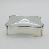 Edwardian Sterling Silver Pyramid Shaped Jewellery Box Antique 1908 Birmingham