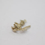 Sterling Silver Fishing Gnome With Fish Charm Pendant Vintage c1970