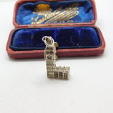 Sterling Silver Big Ben Charm Pendant Vintage c1970