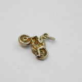 Sterling Silver Motorbike & Figure Charm Pendant Vintage c1970