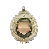 Gold On Sterling Silver Fob Medal Antique Hallmarked 1925 Birmingham