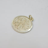Sterling Silver St Christopher Travel Charm Pendant Vintage c1970