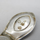 George III Sterling Silver Leaf Bowl Tea Caddy Spoon Antique 1792 Sheffield
