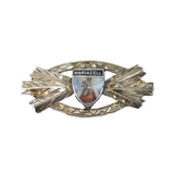 19th Century Austrian .800 Silver & Enamel Mariazell Souvenir Brooch Antique