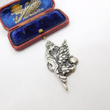 Victorian Sterling Silver Half Double Headed Eagle Belt Buckle Antique c1900