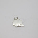 Sterling Silver Diamond Set Lucky Clover Charm Pendant Vintage c1970