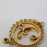 Edwardian 9ct Gold, Pale Amethyst & Seed Pearl Lavalier Drop Pendant Antique