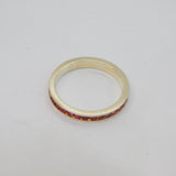 Sterling Silver Channel Set Pink CZ Eternity Band Ring Vintage c1990 Size O 1/2