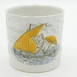 Victorian Ceramic Robinson Crusoe Alphabet Child's Mug Antique 1887 AF
