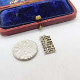 Sterling Silver Mathmatical Abacus Charm Pendant Vintage c1970