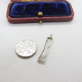 Sterling Silver Swirl Drop Charm Pendant Vintage c1970