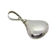 Sterling Silver Drop Form Scent Bottle & Tamper Pendant Vintage c1970s