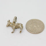 Sterling Silver Donkey Or Mule Charm Pendant Vintage c1970