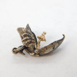 Sterling Silver Ballerina in the Swan Opening Charm Pendant Vintage c1970s
