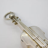 Victorian Silver Plated Novelty Violin Vesta Case Antique c1900s