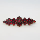 19th Century Austro-Hungarian Silver Gilt Bohemian Garnet Brooch Antique