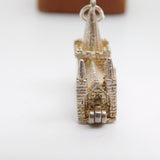 Sterling Silver Church on Wedding Day Charm Pendant Vintage c1970