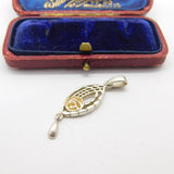 Sterling Silver Abstract Rose Charm Pendant Vintage c1970