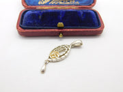 Sterling Silver Abstract Rose Charm Pendant Vintage c1970