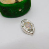 Sterling Silver Opal Drop Charm Pendant Vintage c1970