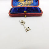 Sterling Silver Commemorative 21st Birthday Key Charm Pendant Vintage c1970