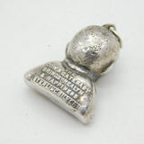 Edwardian Sterling Silver Advertising Baby Milk Charm Pendant Antique c1910s
