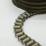 Victorian Masonic Knights Templar Silver Plate Enamel Uniform Belt c1900 Antique