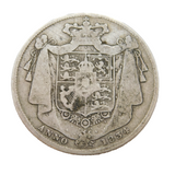 King William IV .925 Silver Half Crown Coin Antique 1834 Fair Condition