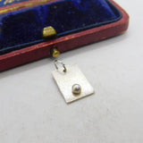Sterling Silver Simple Abstract Ingot Charm Pendant Vintage c1970