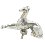 George III Cast Sterling Silver Sitting Greyhound Teapot Finial Antique c1820s