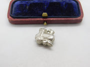 Sterling Silver Little Steam Train Charm Pendant Vintage c1970