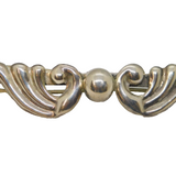 Sterling Silver Mexican Angel Wings Form Hair Barrette Slide Clip Vintage c1980
