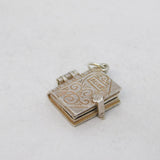 Sterling Silver Holy Bible Charm Pendant Vintage c1970