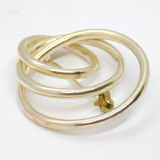 Sterling Silver Interlinked Graduating Circles Modernist Brooch Vintage c1990