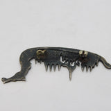 Siam Sterling Silver Colourful Enamel Dragon Boat Brooch Antique c1930