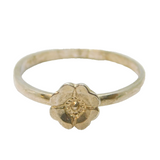 Sterling Silver Daisy Flower Band Dress Ring Vintage c1970 Size N