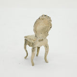 Victorian Sterling Silver Miniature Dolls House Chair Antique 1890 London
