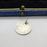Sterling Silver Threepence Charm Pendant Young Victoria 1873