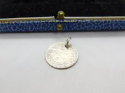 Sterling Silver Threepence Charm Pendant Young Victoria 1873